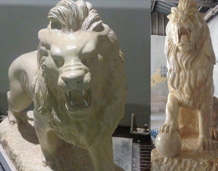 stone art lion