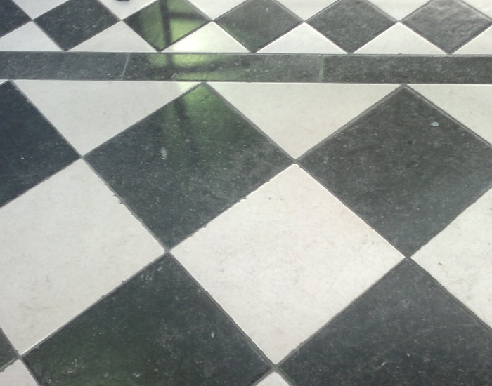 black and white stone