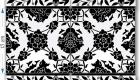 hand painted armenian  black and white tiles
