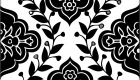 hand painted armenian  black and white tiles
