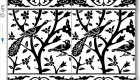 hand painted armenian  black and white tiles