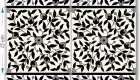 hand painted armenian  black and white tiles