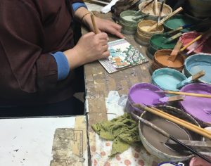 Hand painted Armenian ceramic tiles